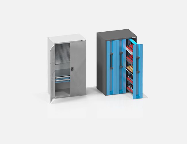 Workshop and vertical cabinets