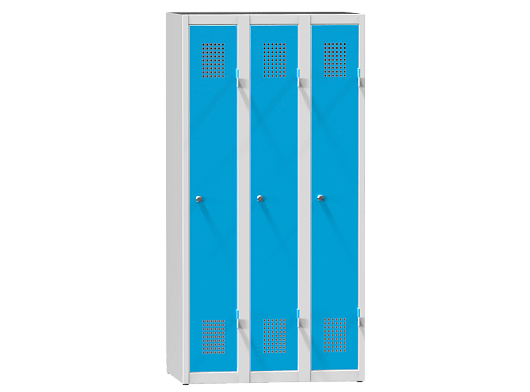 Three-door locker with base XS73-15