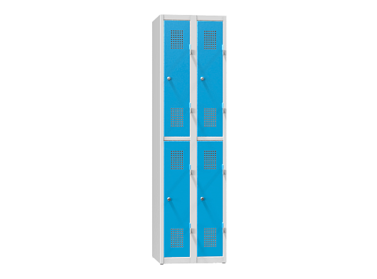 Four-door locker, halving, without shelves XS54-18P