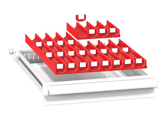 Set of plastic partition - troughs (19x27, 4-piece) 1927PU4
